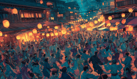 Street Festival Symphony ― AIで描く「江戸×サイバーパンク」の祭りの一夜